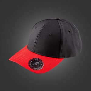 Newton's Cap - Jet Black With Imperial Red Visor