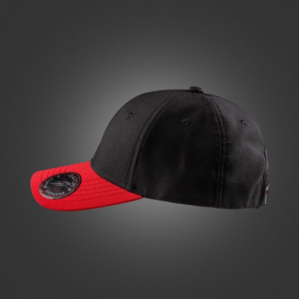 Newton's Cap - Dual Tone Jet Black With Imperial Red Visor