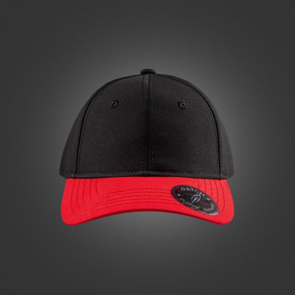 Newton's Cap - Dual Tone Jet Black With Imperial Red Visor