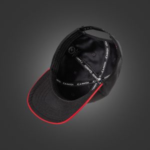 Newton's Cap - Jet Black With Imperial Red Visor