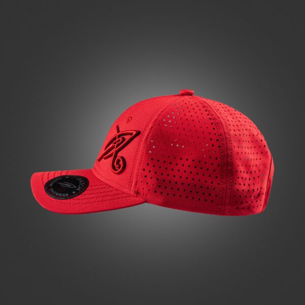 Newton’s Cap – A-patch Perforated Single Tone Imperial Red