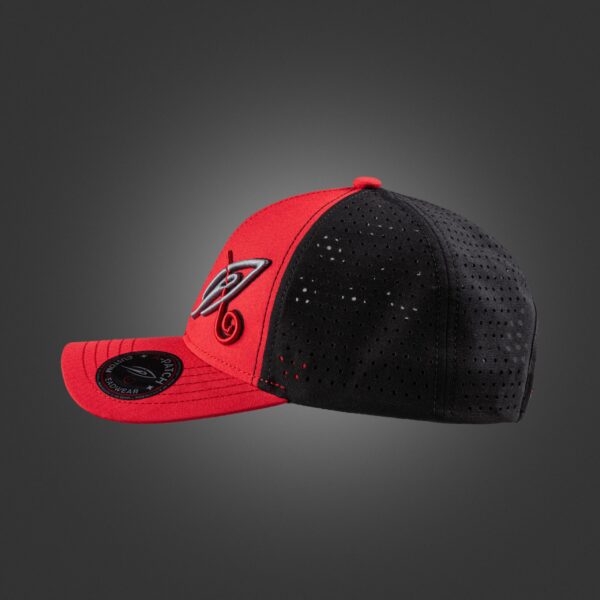 Newton's Cap – A-patch Dual Tone Perforated Imperial Red Jet Black