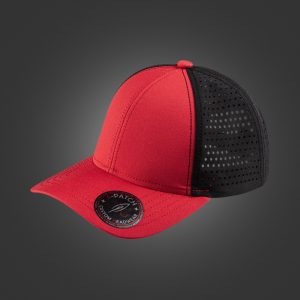 Newton's Cap – Perforated Imperial Red And Jet Black