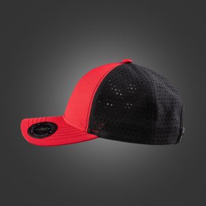 Newton's Cap – Perforated Imperial Red And Jet Black