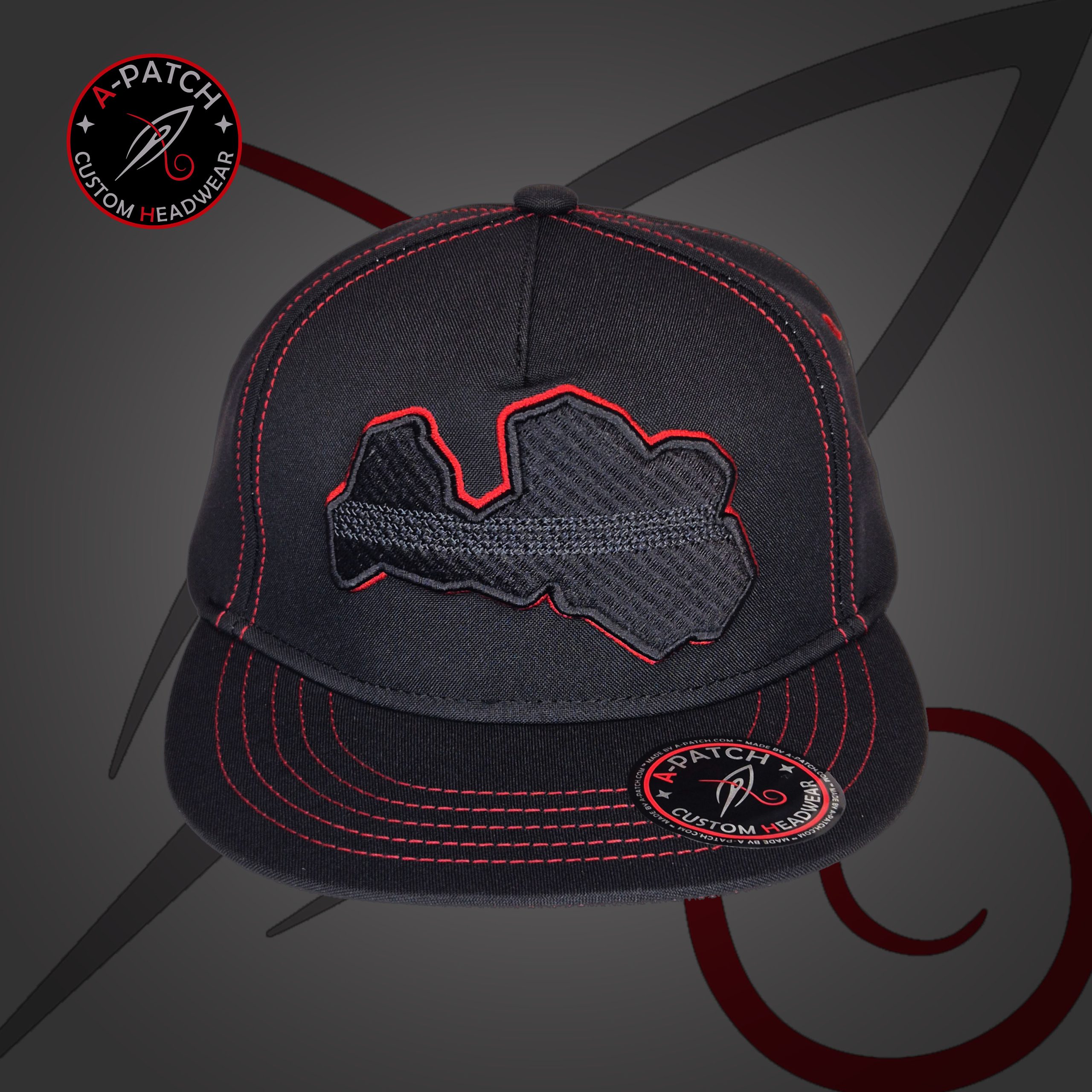 Darwin's Cap - 5 Panel Latvia Black And Red Edition Darwin's Cap - 5 Panel Latvia Black And Red Edition