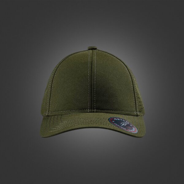 Newton’s Cap – Perforated Single Tone Olive Haki
