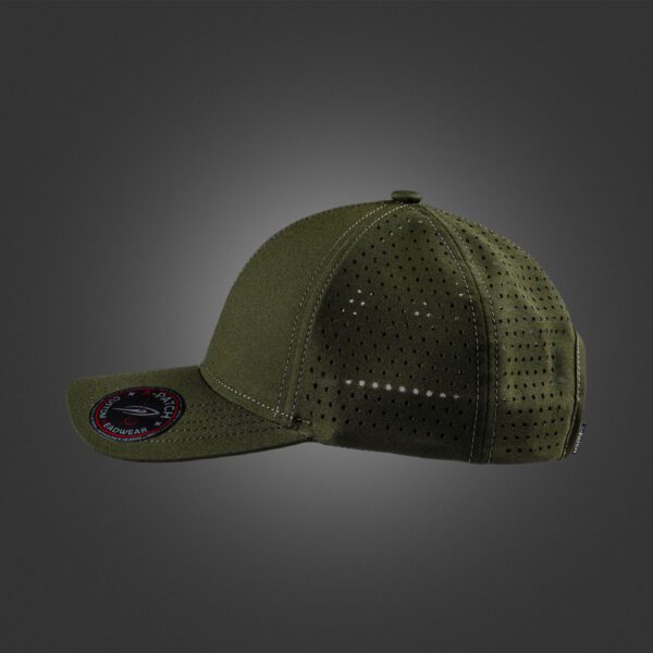 Newton’s Cap – Perforated Single Tone Olive Haki