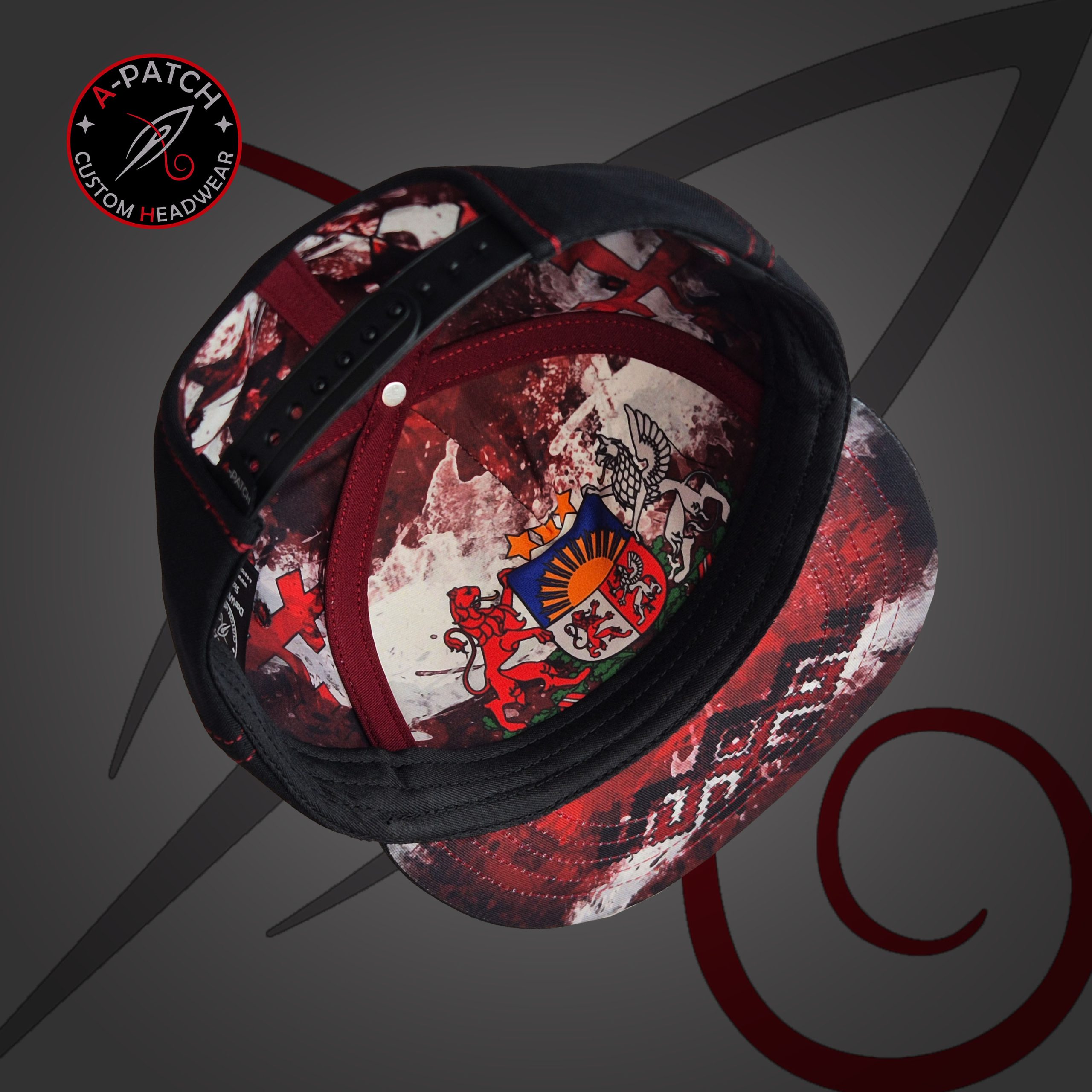 Darwin's Cap - 5 Panel Latvia Black And Red Edition Darwin's Cap - 5 Panel Latvia Black And Red Edition