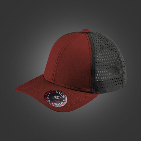 Newton’s Cap – Perforated Dual Tone Bordo And Jet Black