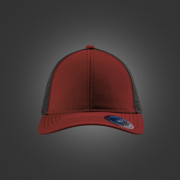 Newton’s Cap – Perforated Dual Tone Bordo And Jet Black